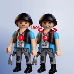 PLAYMOBIL 72079 Course-poursuite en moto, City Action, Les Policiers,