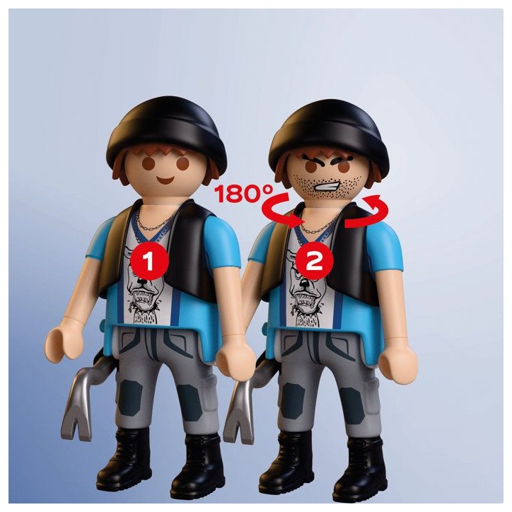 PLAYMOBIL 72079 Course-poursuite en moto, City Action, Les Policiers, 17 pieces, des 4 ans PLAYMOBIL 72079 Course-poursuite en moto, City Action, Les Policiers, 17 pieces, des 4 ans