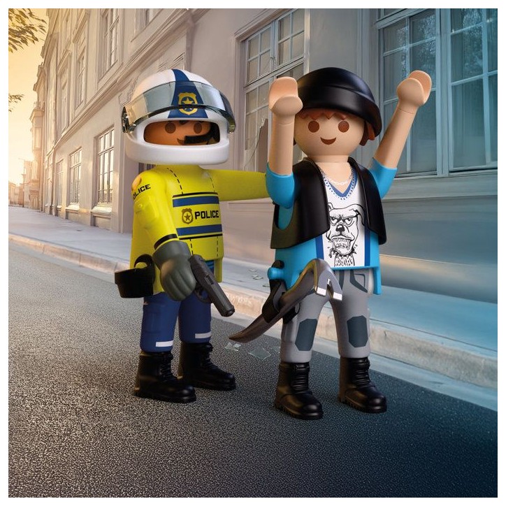 PLAYMOBIL 72079 Course-poursuite en moto, City Action, Les Policiers, 17 pieces, des 4 ans PLAYMOBIL 72079 Course-poursuite en moto, City Action, Les Policiers, 17 pieces, des 4 ans