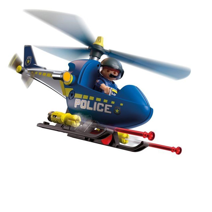 PLAYMOBIL 72080 Hélicoptere de police, City Action, Les Policiers, 28 pieces, des 4 ans