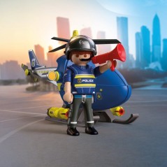 PLAYMOBIL 72080 Hélicoptere de police, City Action, Les Policiers, 28