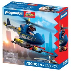 PLAYMOBIL 72080 Hélicoptere de police, City Action, Les Policiers, 28