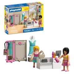 PLAYMOBIL 72081 Boutique de mode, My Life Le shopping, 76 pieces, Des