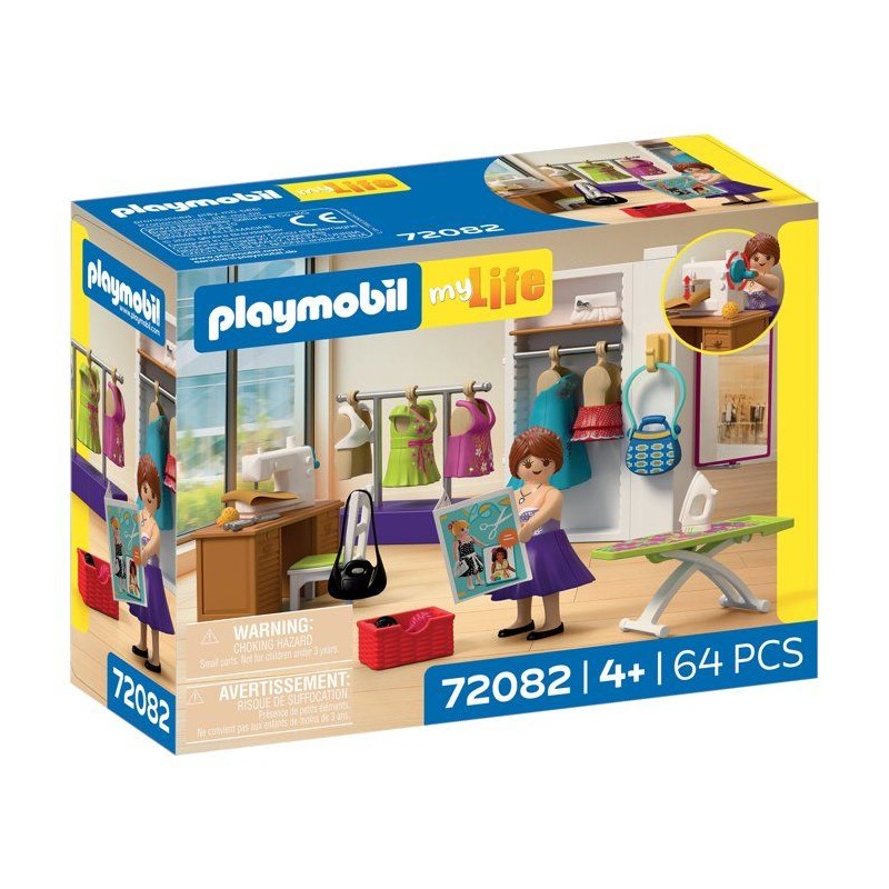 PLAYMOBIL 72082 Atelier de stylisme, My Life Le shopping, 64 pieces, D