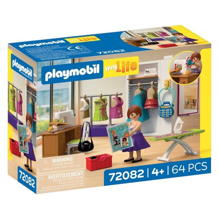 PLAYMOBIL 72082 Atelier de stylisme, My Life Le shopping, 64 pieces, Des 4 ans PLAYMOBIL 72082 Atelier de stylisme, My Life Le shopping, 64 pieces, Des 4 ans