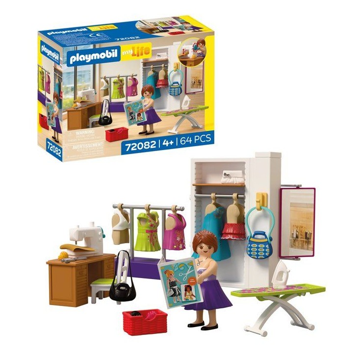 PLAYMOBIL 72082 Atelier de stylisme, My Life Le shopping, 64 pieces, Des 4 ans PLAYMOBIL 72082 Atelier de stylisme, My Life Le shopping, 64 pieces, Des 4 ans