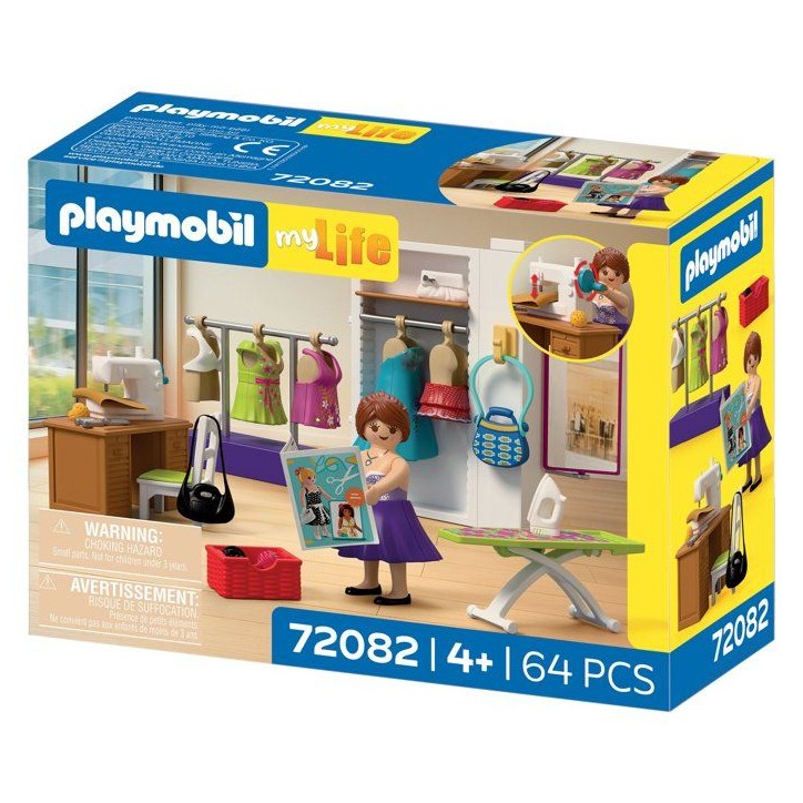 PLAYMOBIL 72082 Atelier de stylisme, My Life Le shopping, 64 pieces, Des 4 ans PLAYMOBIL 72082 Atelier de stylisme, My Life Le shopping, 64 pieces, Des 4 ans
