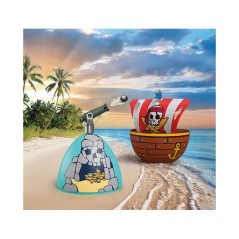 PLAYMOBIL 72100 oeuf 2en1 : L'Île aux Pirates, Les Pirates, 34 pieces