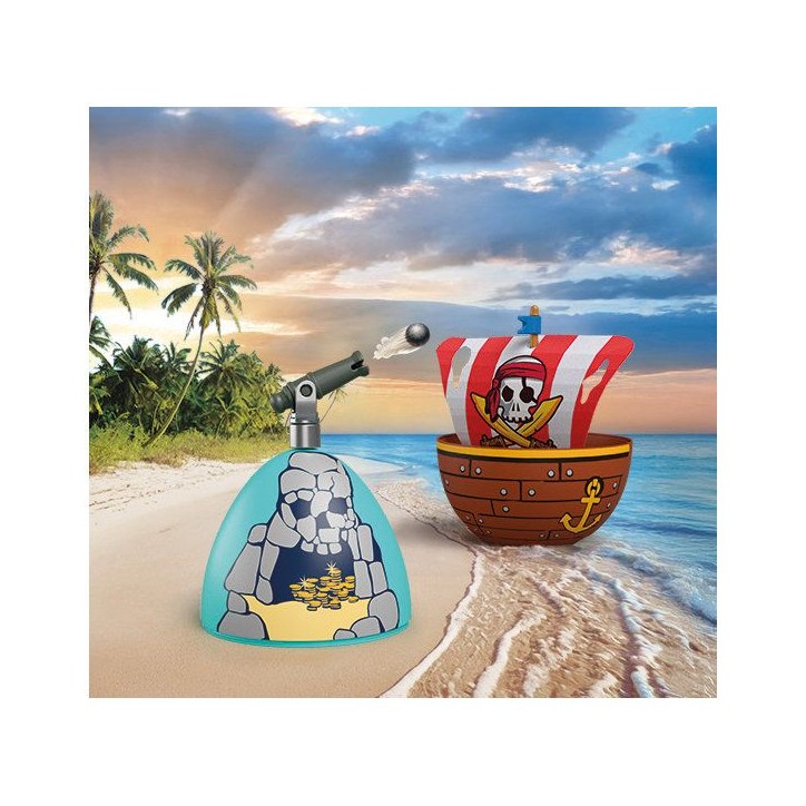 PLAYMOBIL 72100 oeuf 2en1 : L'Île aux Pirates, Les Pirates, 34 pieces, Cadeau a Pâques, des 4 ans PLAYMOBIL 72100 oeuf 2en1 : L'Île aux Pirates, Les Pirates, 34 pieces, Cadeau a Pâques, des 4 ans