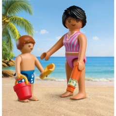 PLAYMOBIL 72101 oeuf 2en1 : Vacances a la Plage, Jouets et peut servir