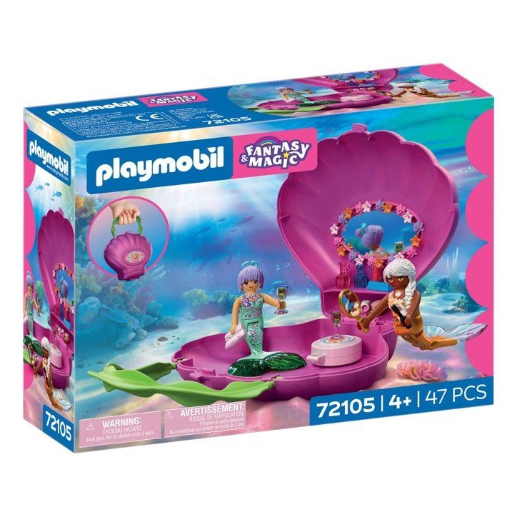 PLAYMOBIL 72105 Sac coquillage & sirenes, Les Sirenes Fantasy & Magic, 47 pieces, Des 4 ans PLAYMOBIL 72105 Sac coquillage & sirenes, Les Sirenes Fantasy & Magic, 47 pieces, Des 4 ans