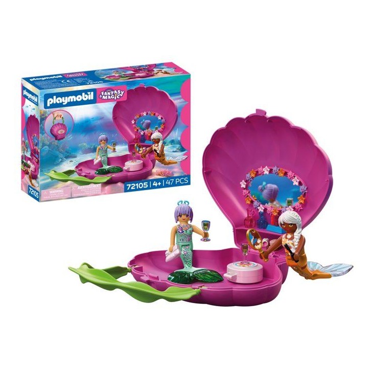PLAYMOBIL 72105 Sac coquillage & sirenes, Les Sirenes Fantasy & Magic, 47 pieces, Des 4 ans PLAYMOBIL 72105 Sac coquillage & sirenes, Les Sirenes Fantasy & Magic, 47 pieces, Des 4 ans