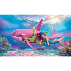 Playmobil 72106 Orque et sirene, Les Sirenes Fantasy & Magic, 7 pieces, Des 4 ans