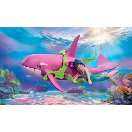 Playmobil 72106 Orque et sirene, Les Sirenes Fantasy & Magic, 7 pieces, Des 4 ans