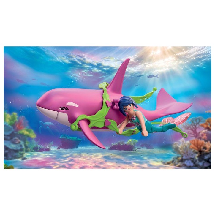 Playmobil 72106 Orque et sirene, Les Sirenes Fantasy & Magic, 7 pieces, Des 4 ans