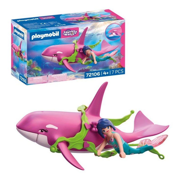 Playmobil 72106 Orque et sirene, Les Sirenes Fantasy & Magic, 7 pieces, Des 4 ans