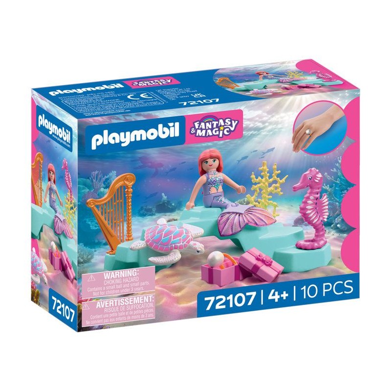 PLAYMOBIL 72107 Sirene, cadeaux & animaux marins