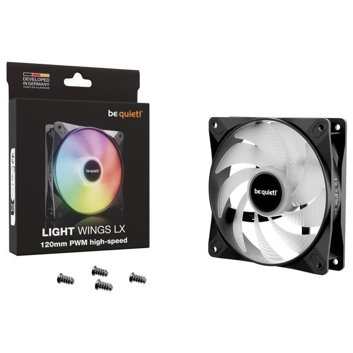 BE QUIET! - Light Wings LX - Ventilateur Boîtier - BL123 - 120 mm - PWM high - Speed