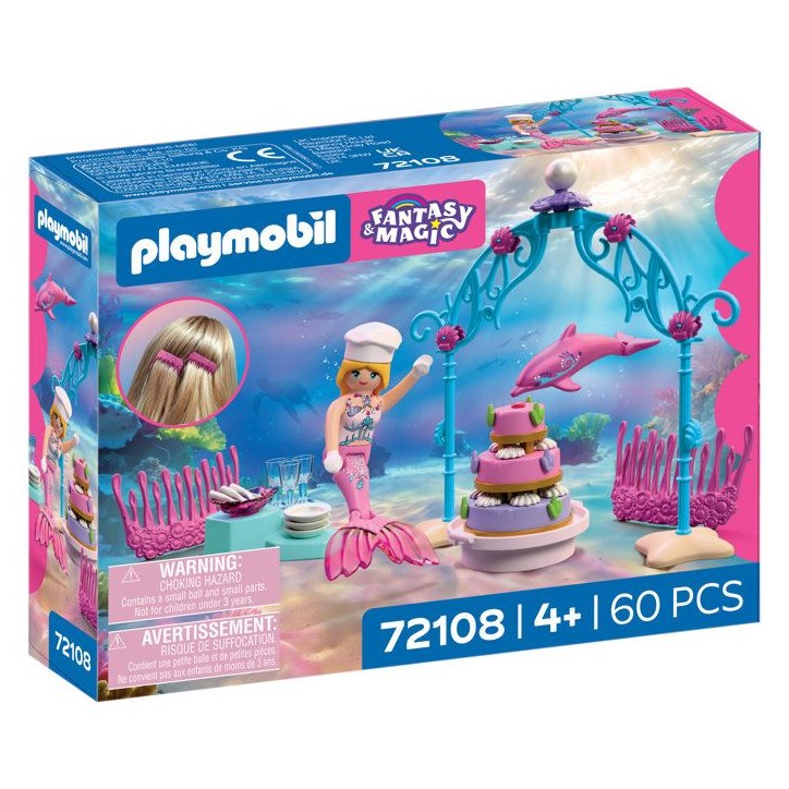 PLAYMOBIL 72108 Buffet de mariage des sirenes, Les Sirenes Fantasy & Magic, 60 pieces, Des 4 ans PLAYMOBIL 72108 Buffet de mariage des sirenes, Les Sirenes Fantasy & Magic, 60 pieces, Des 4 ans