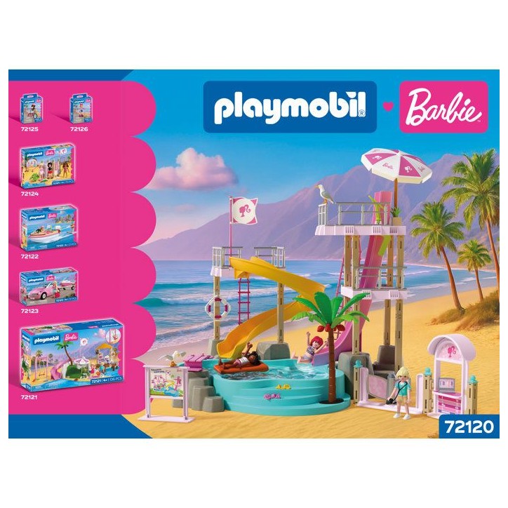 PLAYMOBIL 72120 Barbie Parc aquatique, 146 pieces, des 4 ans