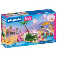 PLAYMOBIL 72121 Barbie Café de plage Malibu, 136 pieces, Des 4 ans