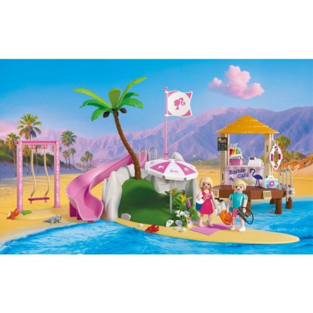 PLAYMOBIL 72121 Barbie Café de plage Malibu, 136 pieces, Des 4 ans