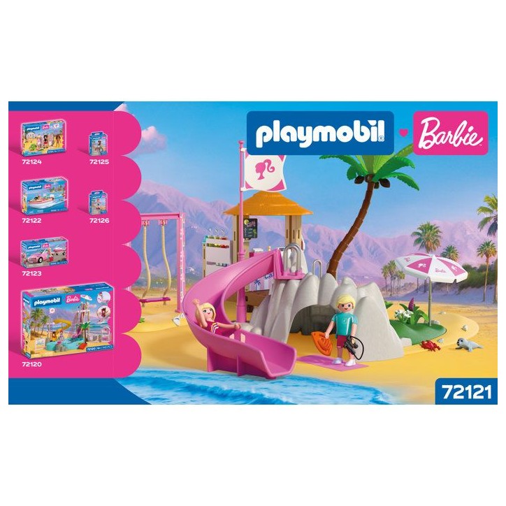 PLAYMOBIL 72121 Barbie Café de plage Malibu, 136 pieces, Des 4 ans
