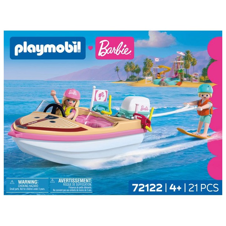 PLAYMOBIL 72122 Barbie Bateau & wakeboard, 21 pieces, Des 4 ans