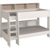 PARISOT Lits superposés enfant 2 x 90x200 cm - Décor Chene et Blanc