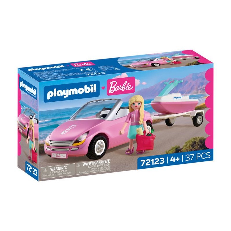 PLAYMOBIL 72123 Barbie Cabriolet & scooter de mer, 37 pieces, Des 4 an
