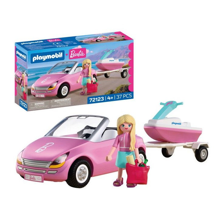 PLAYMOBIL 72123 Barbie Cabriolet & scooter de mer, 37 pieces, Des 4 ans