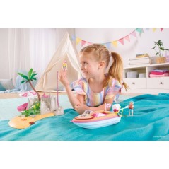 PLAYMOBIL 72123 Barbie Cabriolet & scooter de mer, 37 pieces, Des 4 an