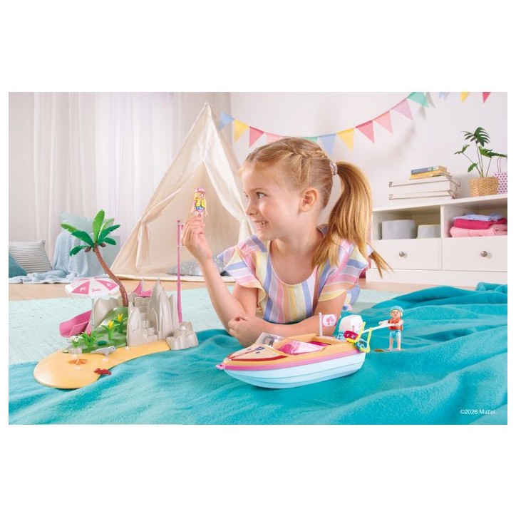 PLAYMOBIL 72123 Barbie Cabriolet & scooter de mer, 37 pieces, Des 4 ans