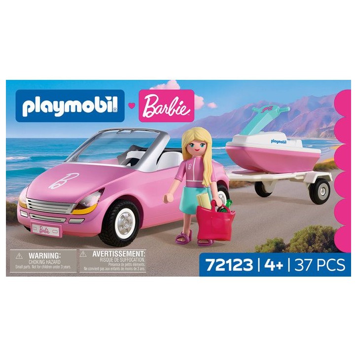 PLAYMOBIL 72123 Barbie Cabriolet & scooter de mer, 37 pieces, Des 4 ans