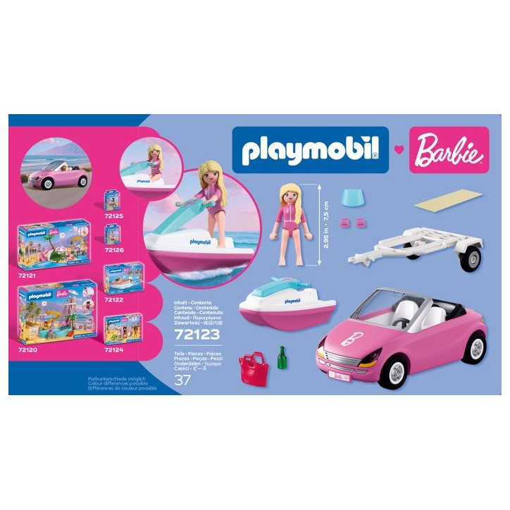 PLAYMOBIL 72123 Barbie Cabriolet & scooter de mer, 37 pieces, Des 4 ans