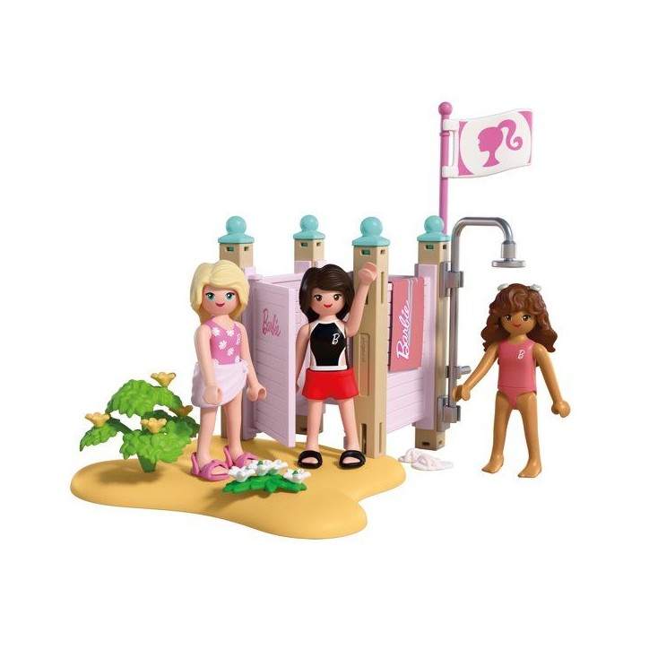 PLAYMOBIL 72124 Barbie Cabine de plage, 54 pieces, Des 4 ans