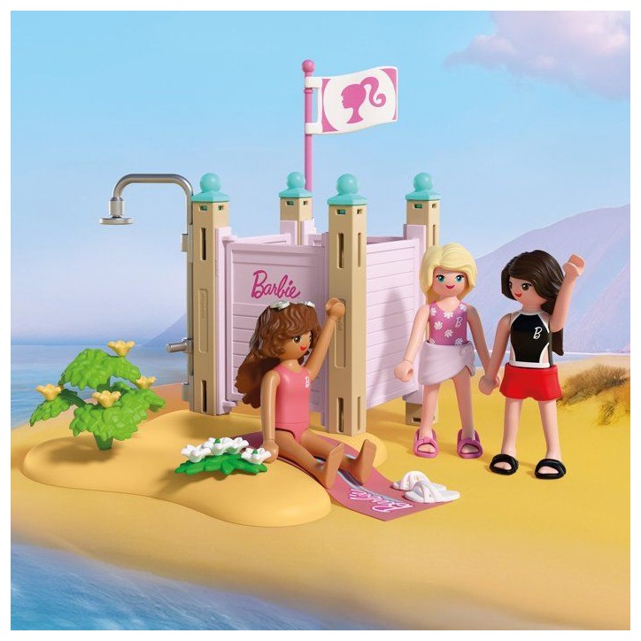 PLAYMOBIL 72124 Barbie Cabine de plage, 54 pieces, Des 4 ans