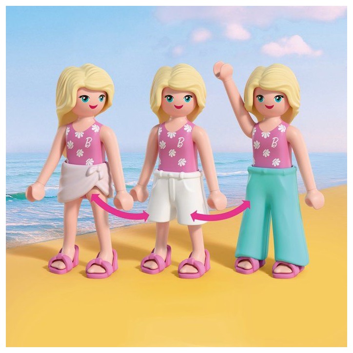 PLAYMOBIL 72124 Barbie Cabine de plage, 54 pieces, Des 4 ans