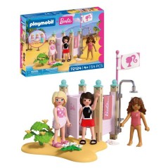 PLAYMOBIL 72124 Barbie Cabine de plage, 54 pieces, Des 4 ans