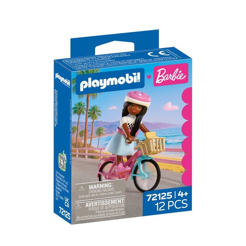 PLAYMOBIL 72125 Barbie Brooklyn et son vélo, 12 pieces, Des 4 ans