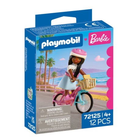 PLAYMOBIL 72125 Barbie Brooklyn et son vélo, 12 pieces, Des 4 ans