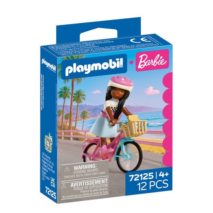 PLAYMOBIL 72125 Barbie Brooklyn et son vélo, 12 pieces, Des 4 ans
