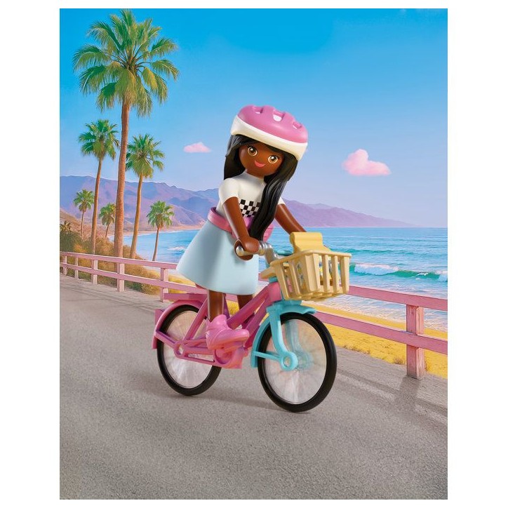 PLAYMOBIL 72125 Barbie Brooklyn et son vélo, 12 pieces, Des 4 ans