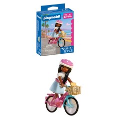PLAYMOBIL 72125 Barbie Brooklyn et son vélo, 12 pieces, Des 4 ans