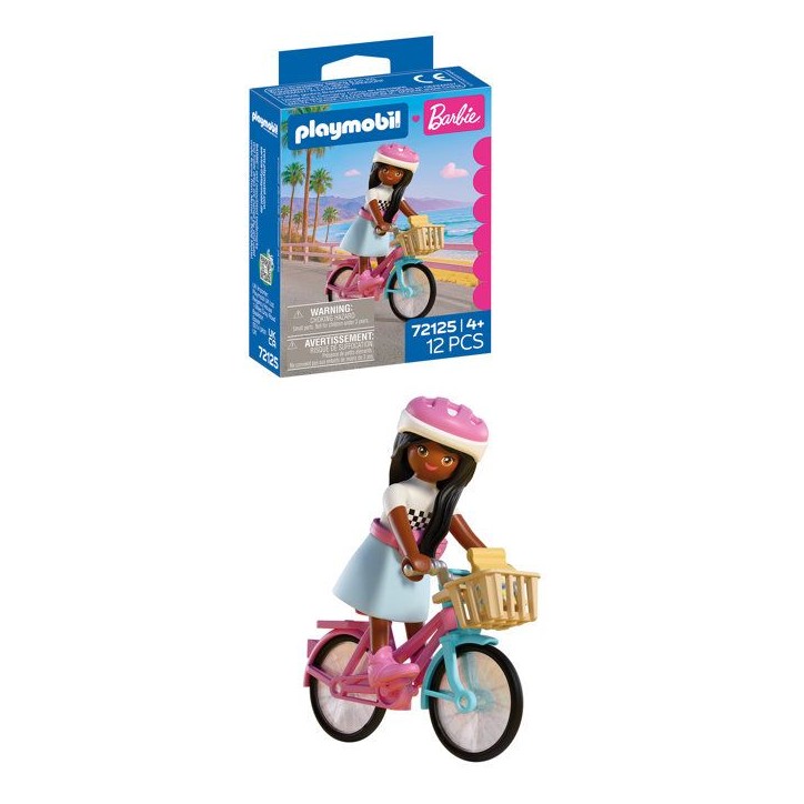 PLAYMOBIL 72125 Barbie Brooklyn et son vélo, 12 pieces, Des 4 ans