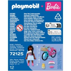 PLAYMOBIL 72125 Barbie Brooklyn et son vélo, 12 pieces, Des 4 ans