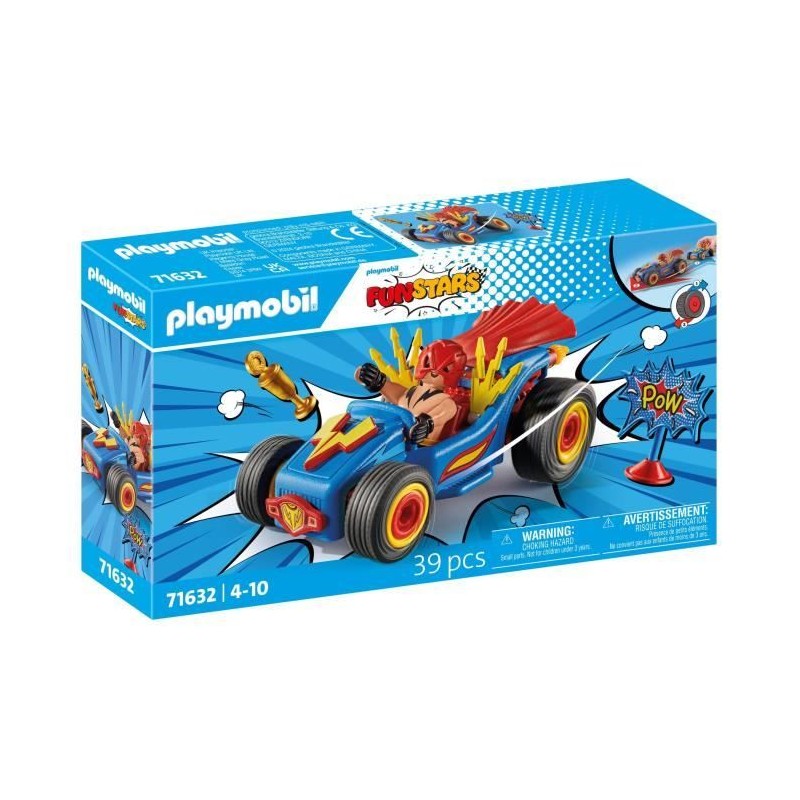 PLAYMOBIL 71632 Catcheur et Kart, Funstars, 39 pieces, des 4 ans
