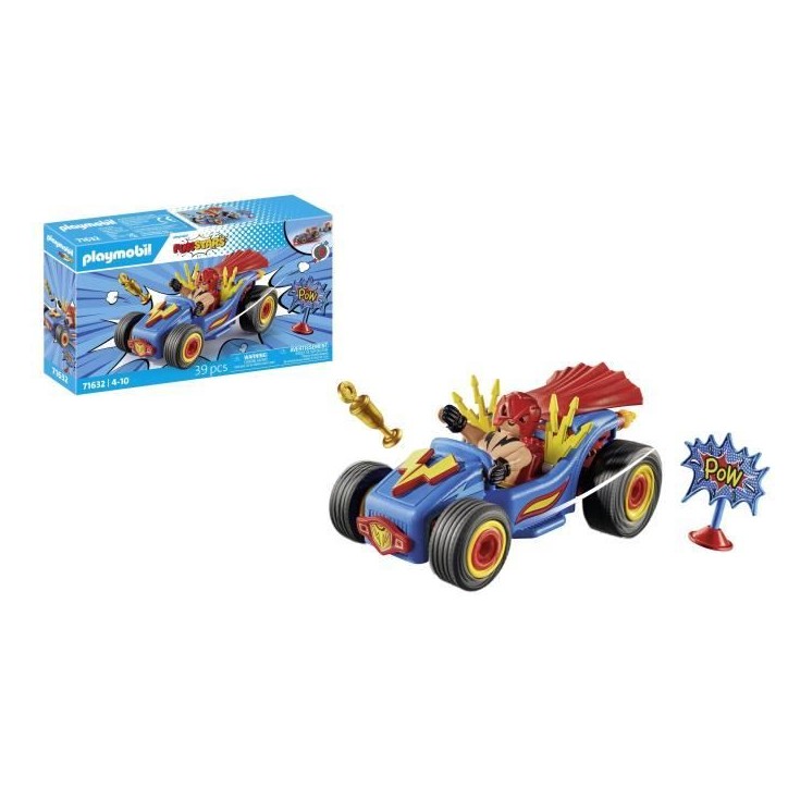 PLAYMOBIL 71632 Catcheur et Kart, Funstars, 39 pieces, des 4 ans