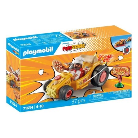 PLAYMOBIL 71634 Kart Pizzaiolo - Moteur rétractable - 1 personnage -