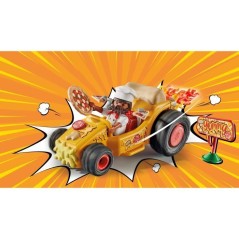 PLAYMOBIL 71634 Kart Pizzaiolo - Moteur rétractable - 1 personnage - 36 accessoires - Multicolore